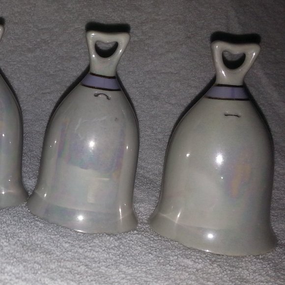 NEW Vtg Ornament Cermic Bell  PSun By Mia Souv, Inc For Christmas Trees, Wedding - Picture 7 of 8